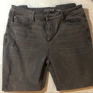 Black skinny jeans mild distress Blackheart